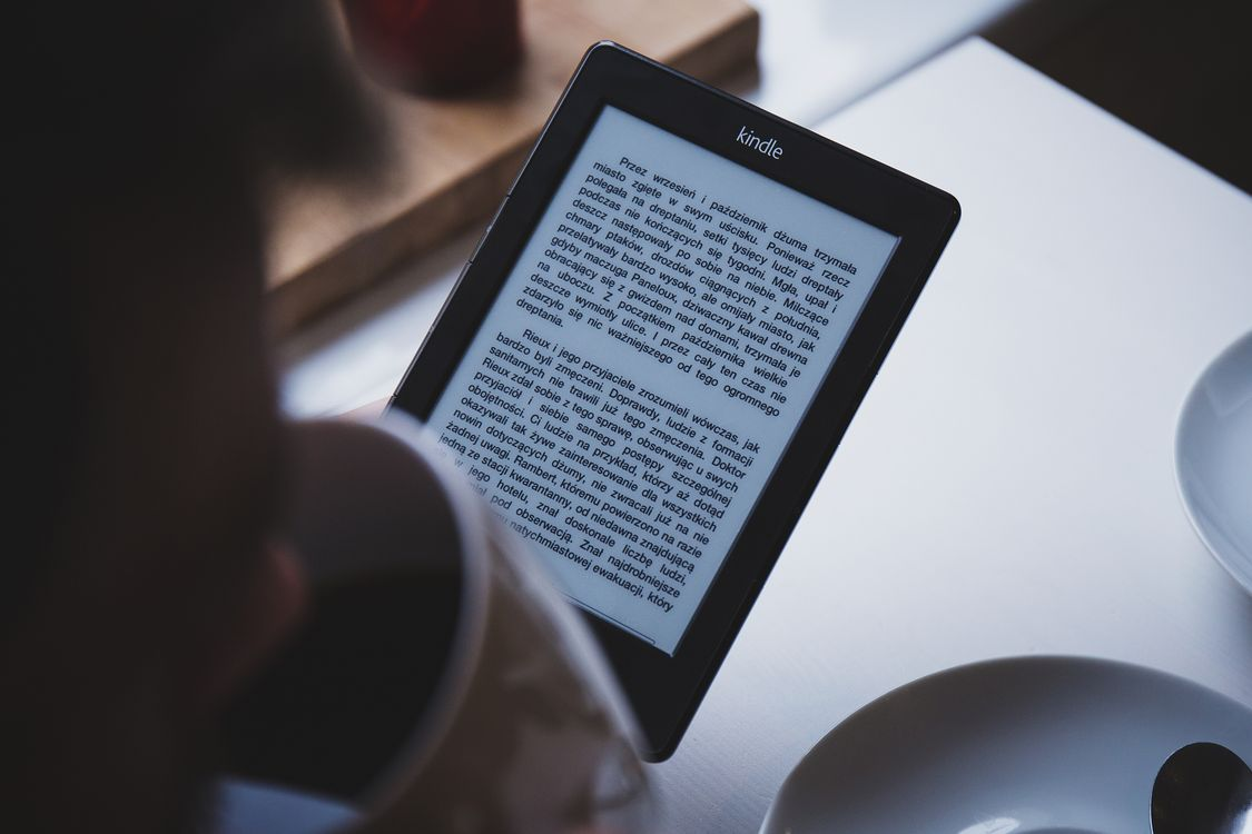 Reader browsing career guides on a device